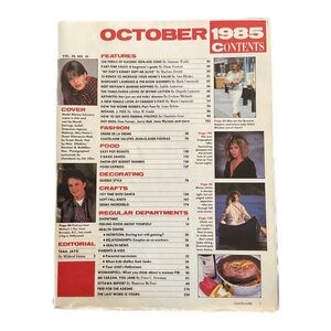 October 1985 Chatelaine Magazine Monica Schnarre Vintage 1980’s